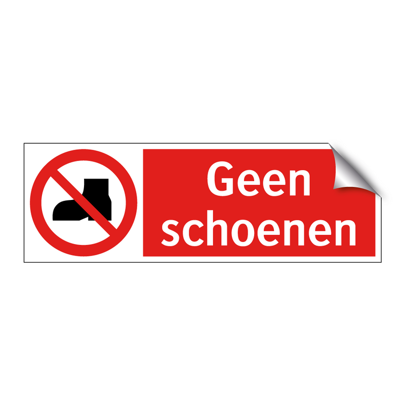 Geen schoenen