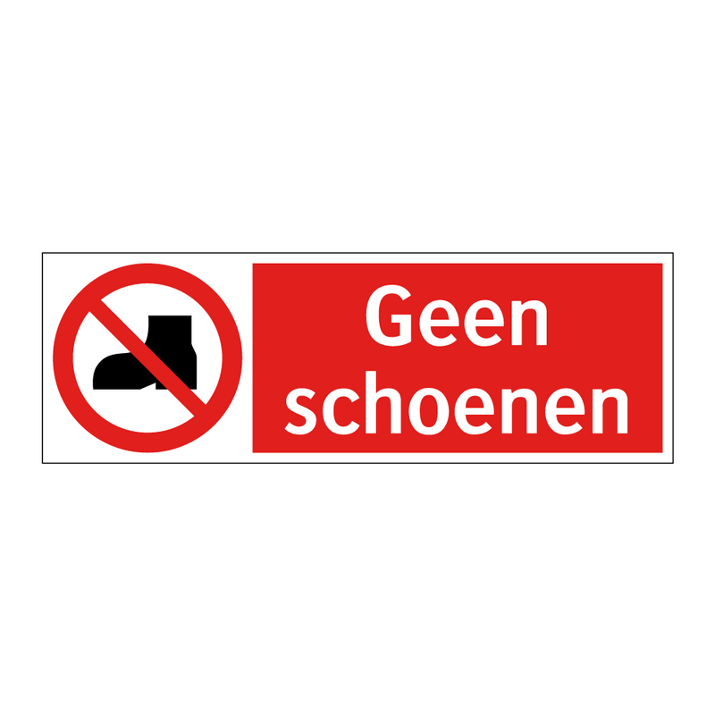 Geen schoenen
