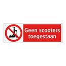 Geen scooters toegestaan