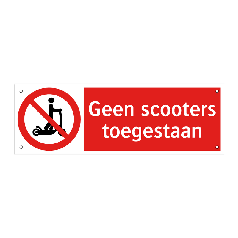 Geen scooters toegestaan