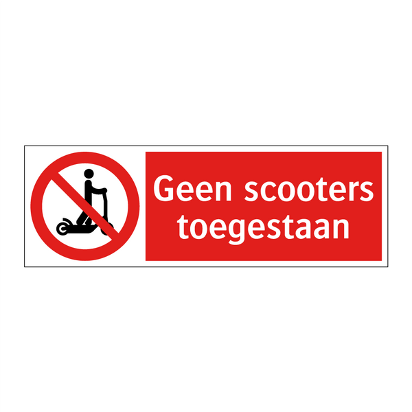 Geen scooters toegestaan