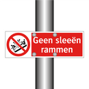 Geen sleeën rammen