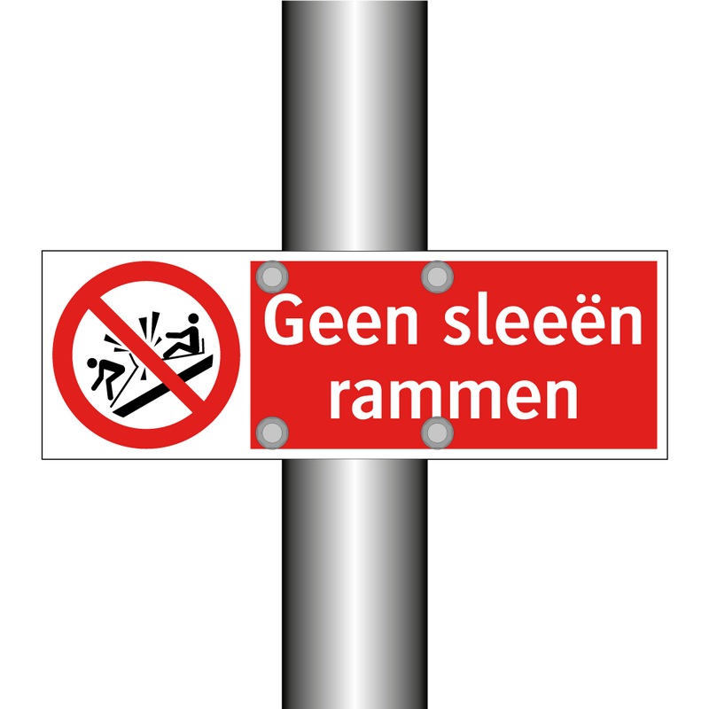 Geen sleeën rammen