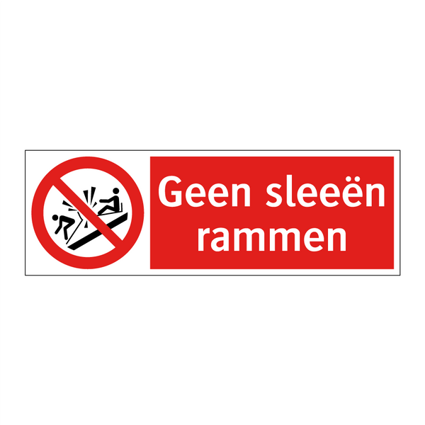 Geen sleeën rammen