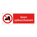 Geen spikeschoenen