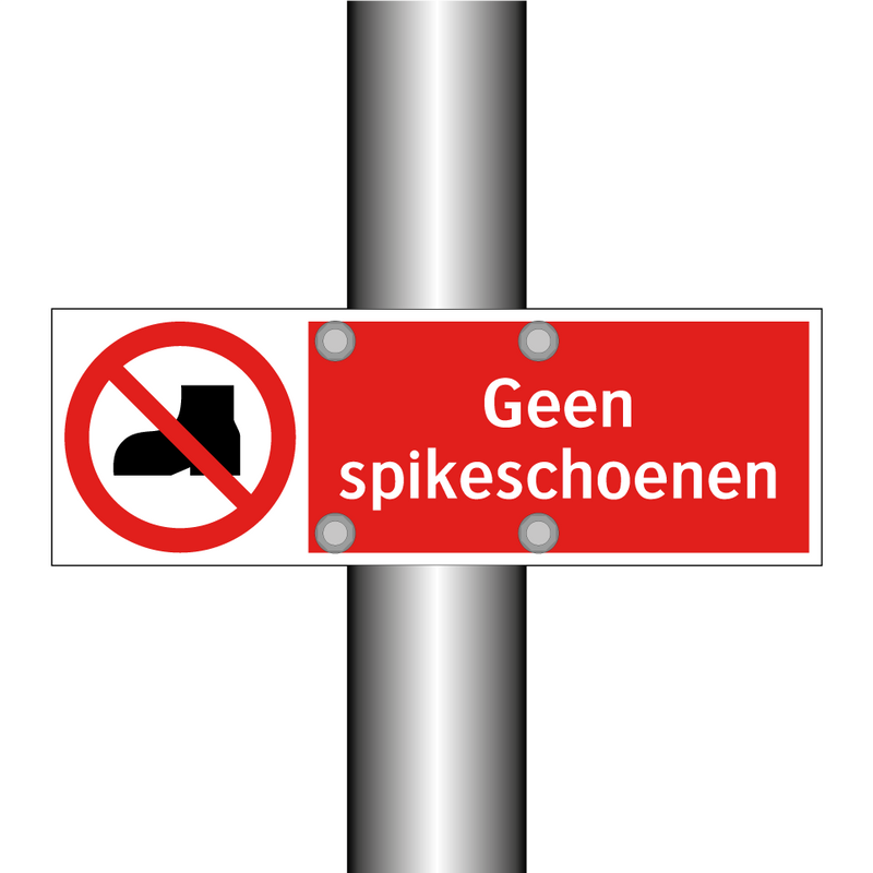 Geen spikeschoenen