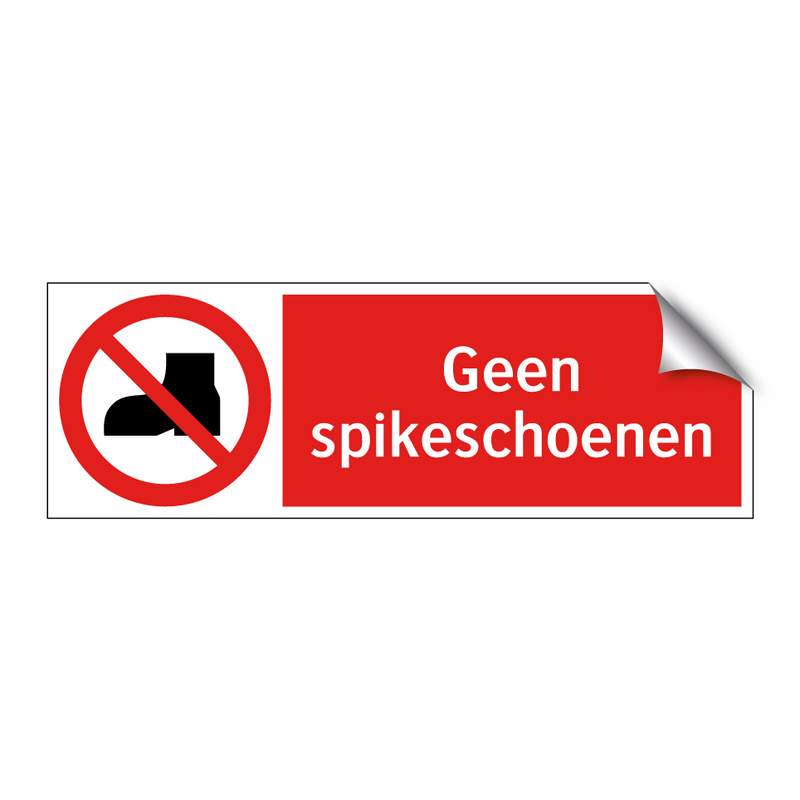 Geen spikeschoenen
