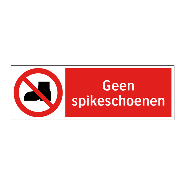 Geen spikeschoenen