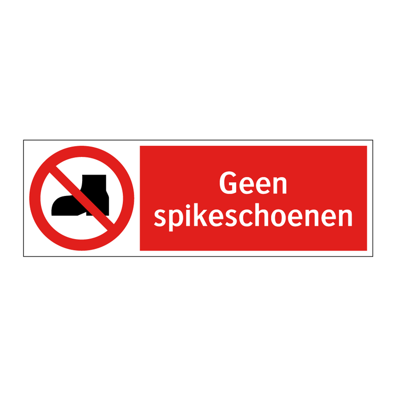 Geen spikeschoenen