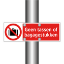Geen tassen of bagagestukken