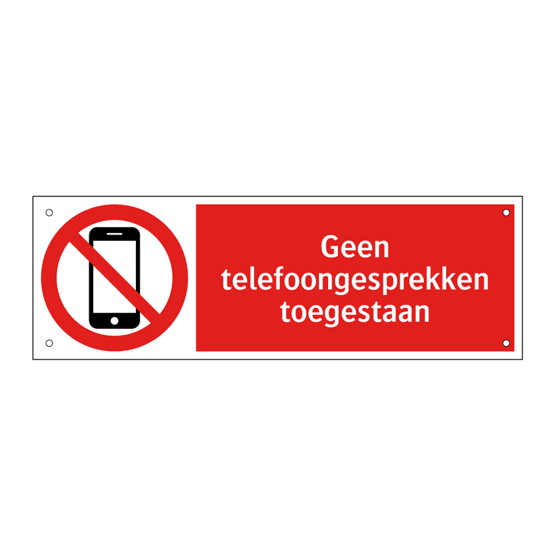 Geen telefoongesprekken toegestaan