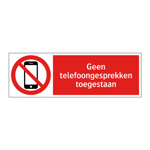 Geen telefoongesprekken toegestaan