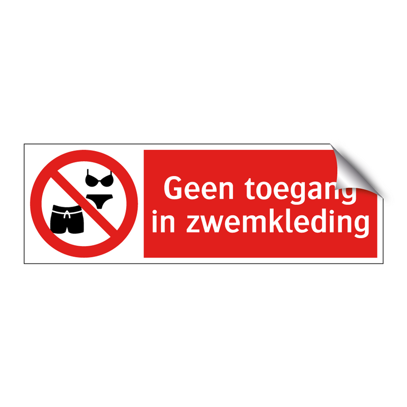 Geen toegang in zwemkleding