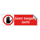 Geen toegang Jacht