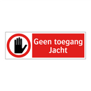 Geen toegang Jacht