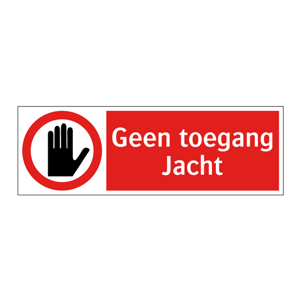 Geen toegang Jacht