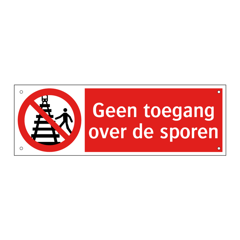 Geen toegang over de sporen