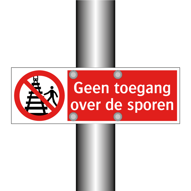 Geen toegang over de sporen