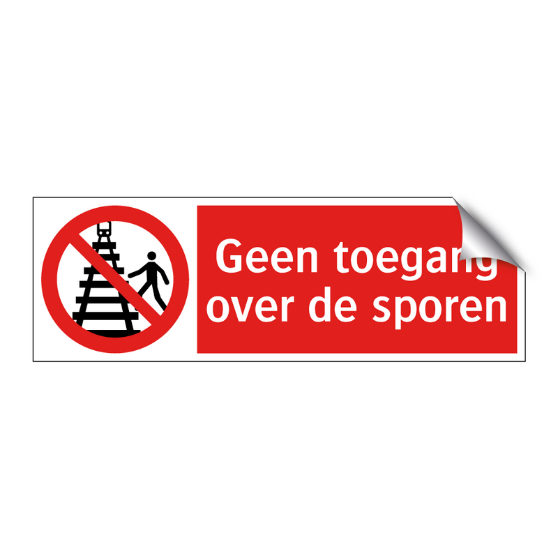 Geen toegang over de sporen