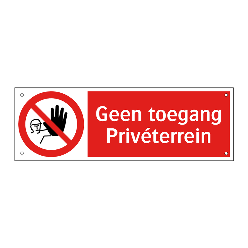 Geen toegang Privéterrein