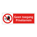 Geen toegang Privéterrein