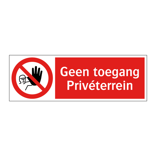 Geen toegang Privéterrein