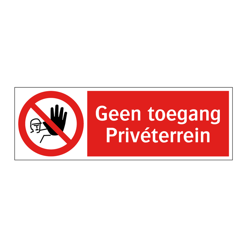 Geen toegang Privéterrein