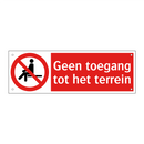 Geen toegang tot het terrein