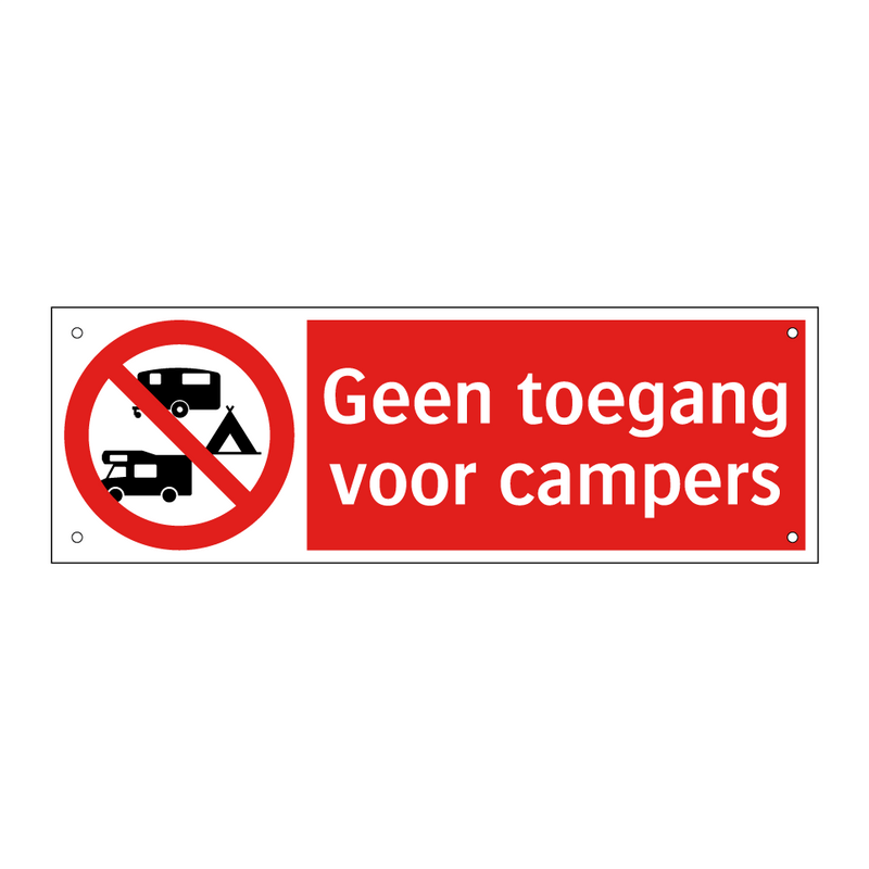 Geen toegang voor campers