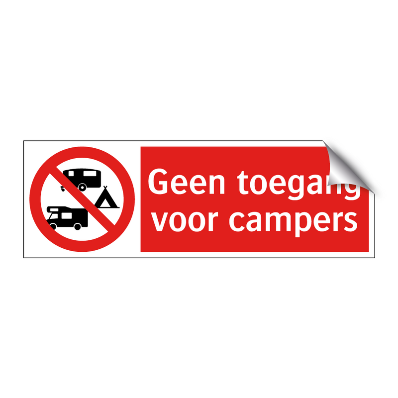 Geen toegang voor campers