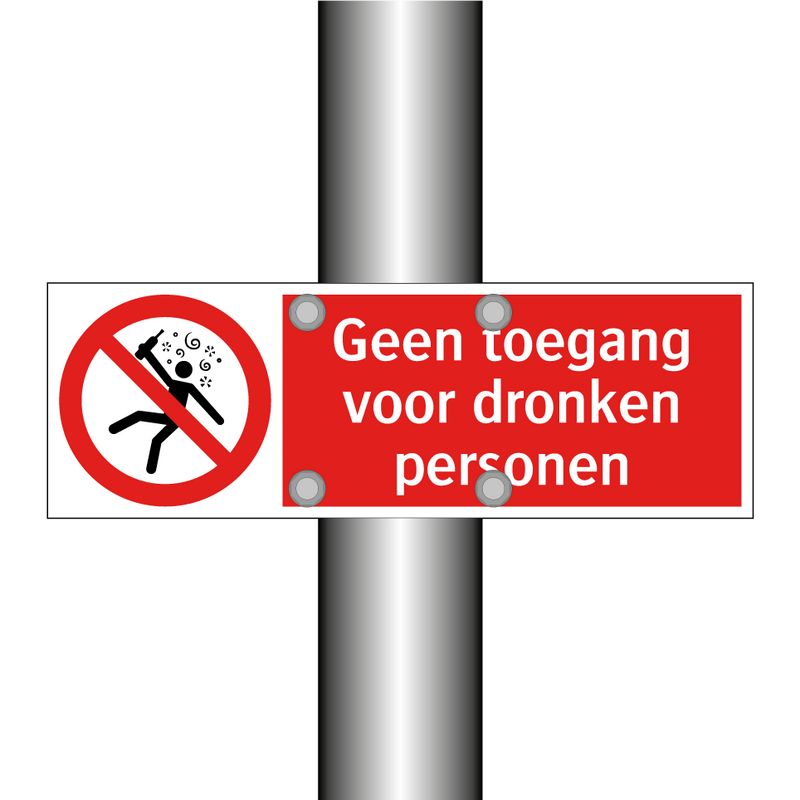 Geen toegang voor dronken personen