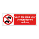 Geen toegang voor gemotoriseerd verkeer