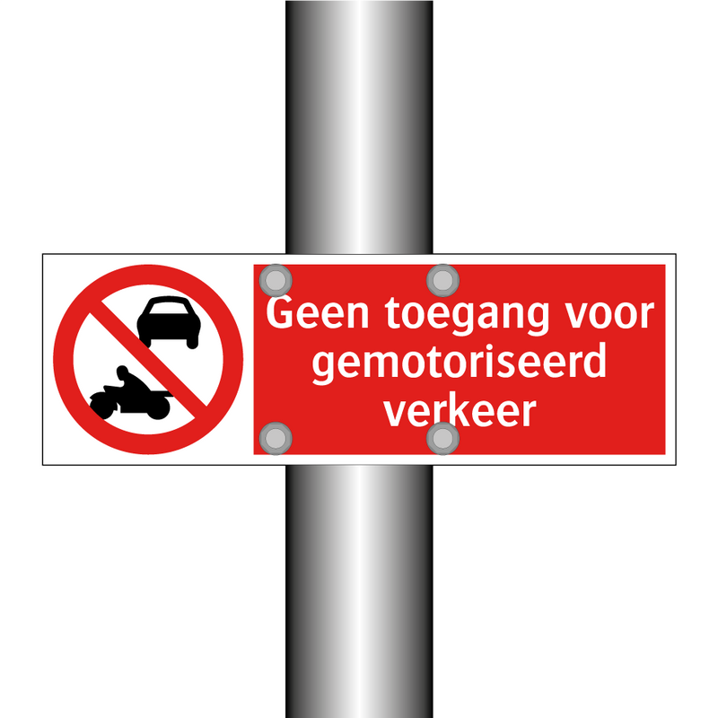 Geen toegang voor gemotoriseerd verkeer