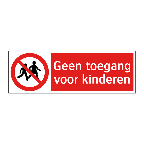 Geen toegang voor kinderen