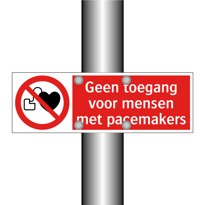 Geen toegang voor mensen met pacemakers