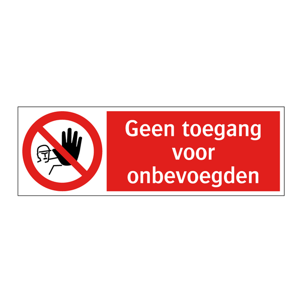 Geen toegang voor onbevoegden