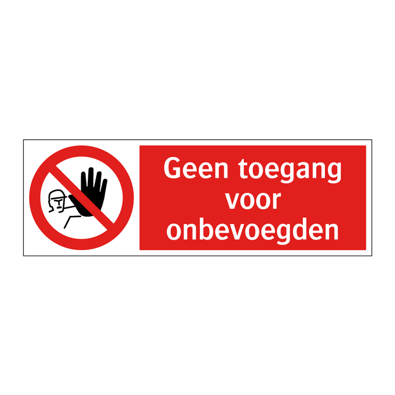 Geen toegang voor onbevoegden