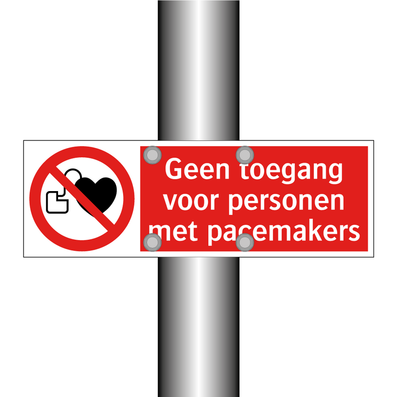 Geen toegang voor personen met pacemakers