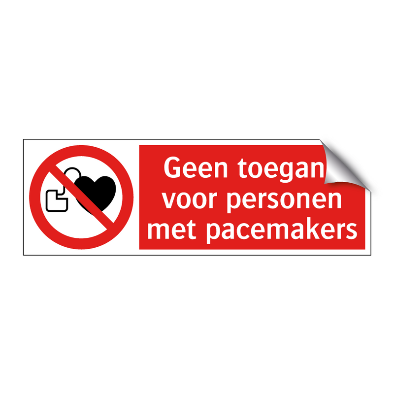 Geen toegang voor personen met pacemakers