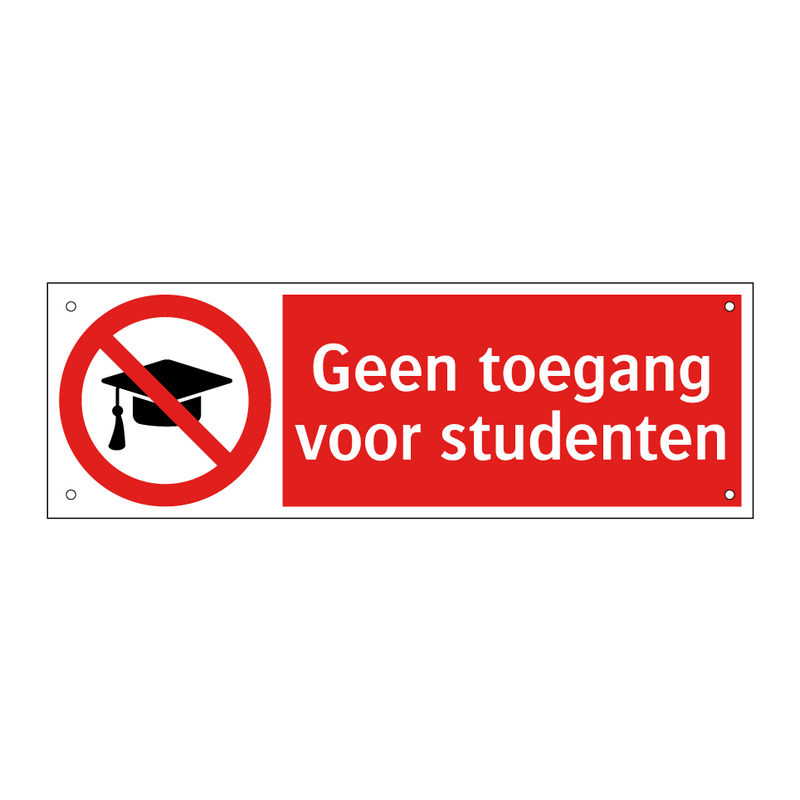 Geen toegang voor studenten