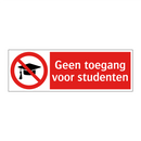 Geen toegang voor studenten