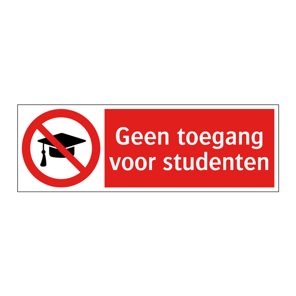 Geen toegang voor studenten