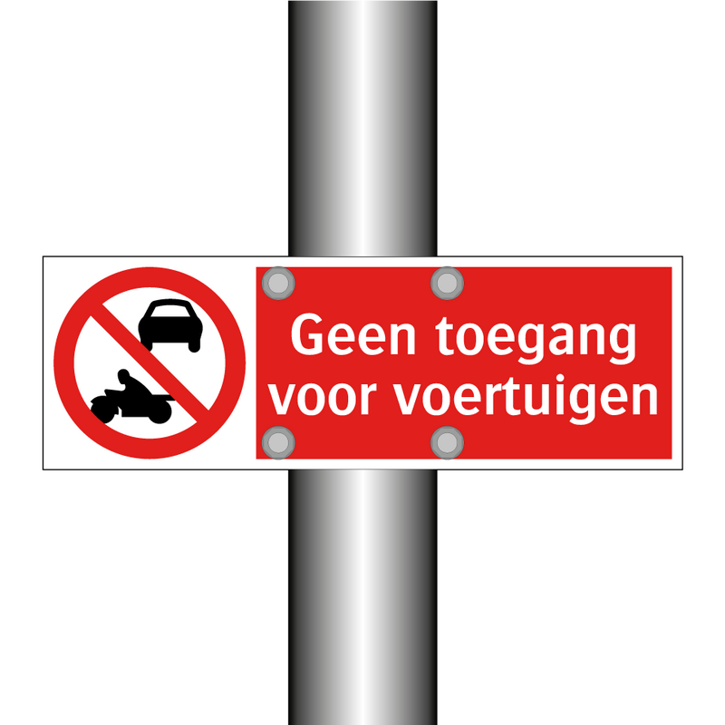 Geen toegang voor voertuigen