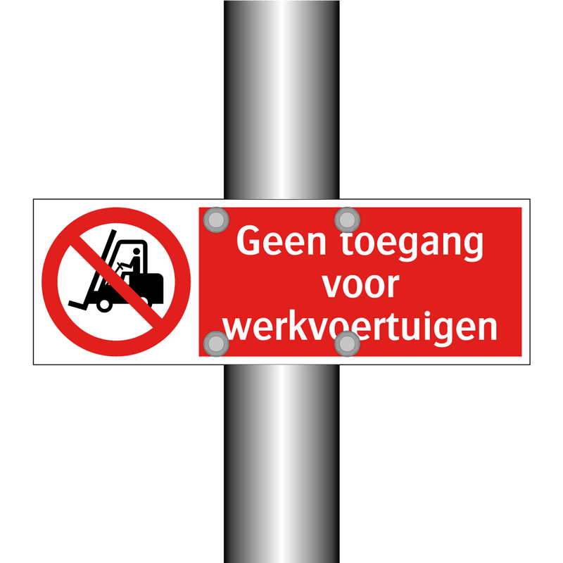 Geen toegang voor werkvoertuigen