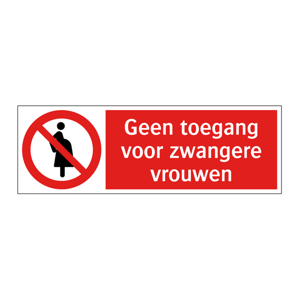 Geen toegang voor zwangere vrouwen