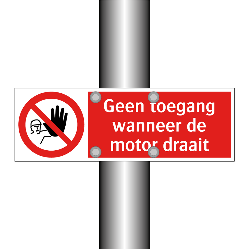 Geen toegang wanneer de motor draait