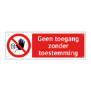 Geen toegang zonder toestemming