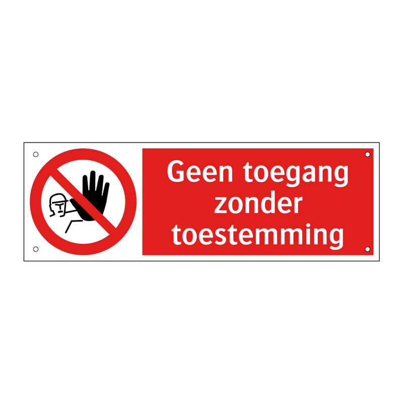 Geen toegang zonder toestemming