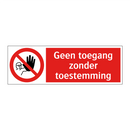 Geen toegang zonder toestemming