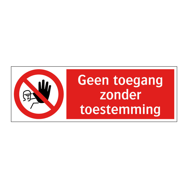 Geen toegang zonder toestemming